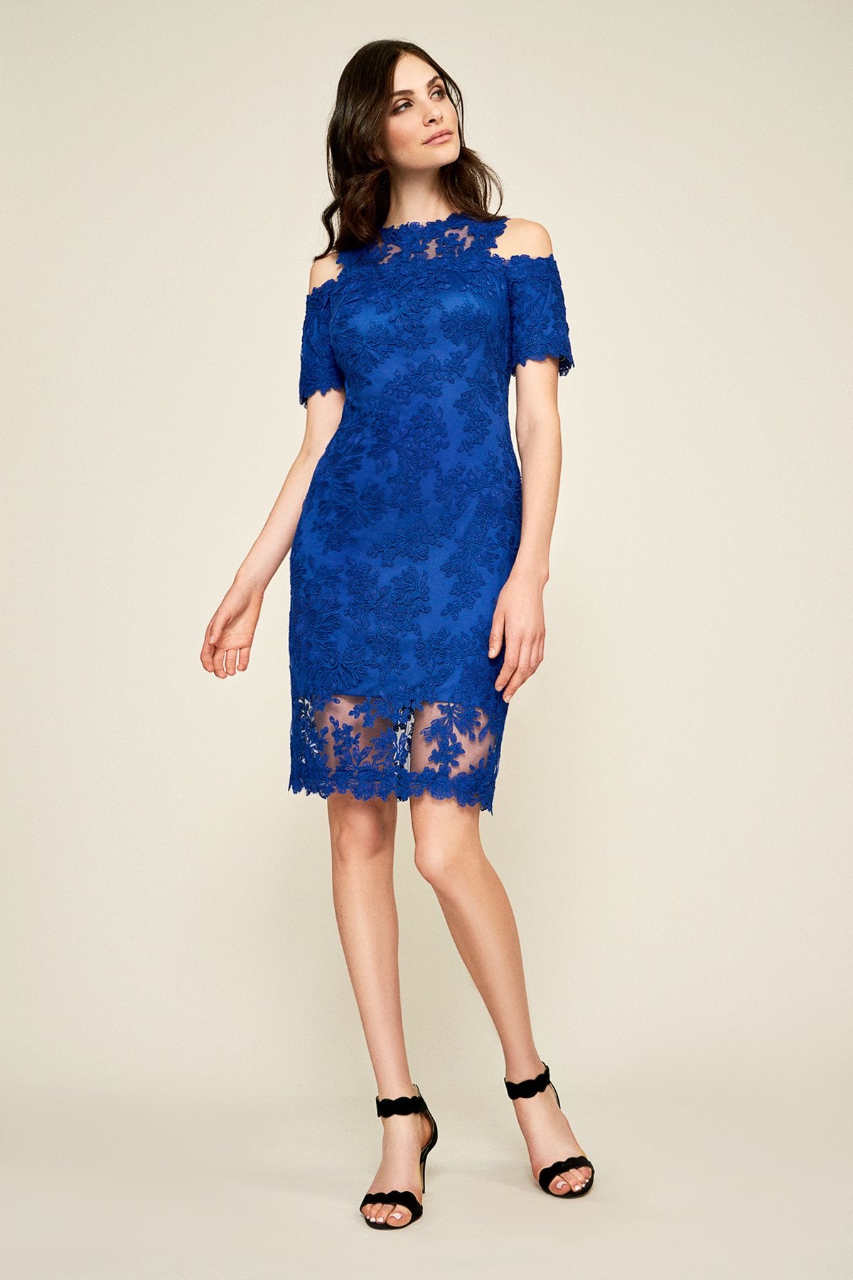 Tadashi Shoji - Surya Cold-Shoulder Embroidered Dress