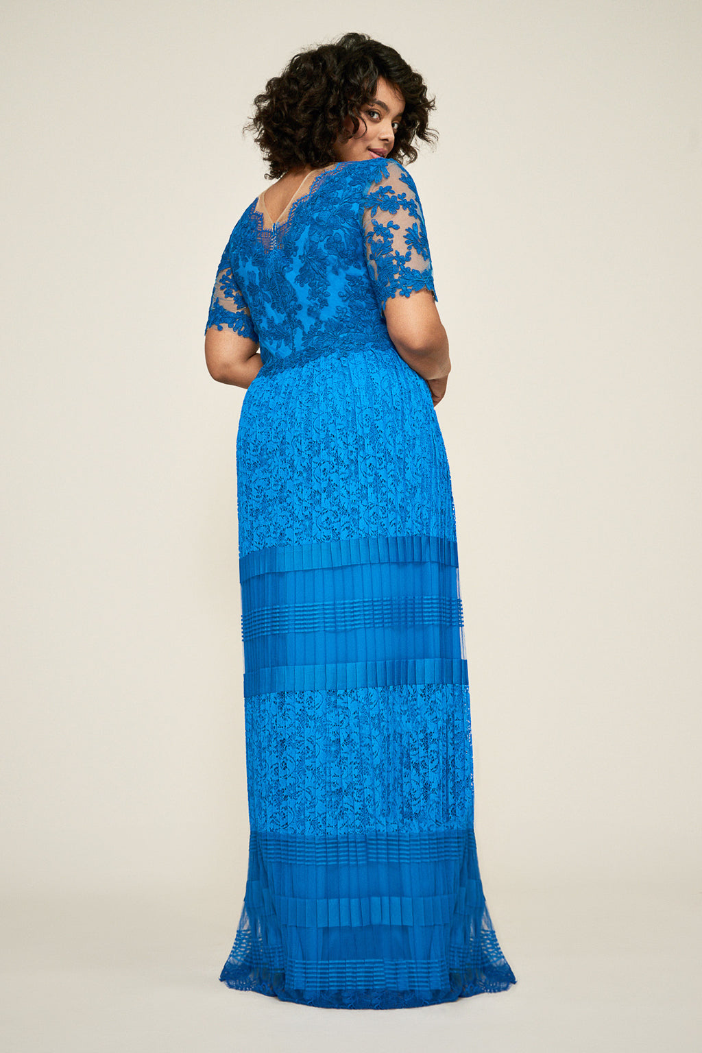 Tadashi Shoji - Cira Pleated Lace Gown - PLUS SIZE