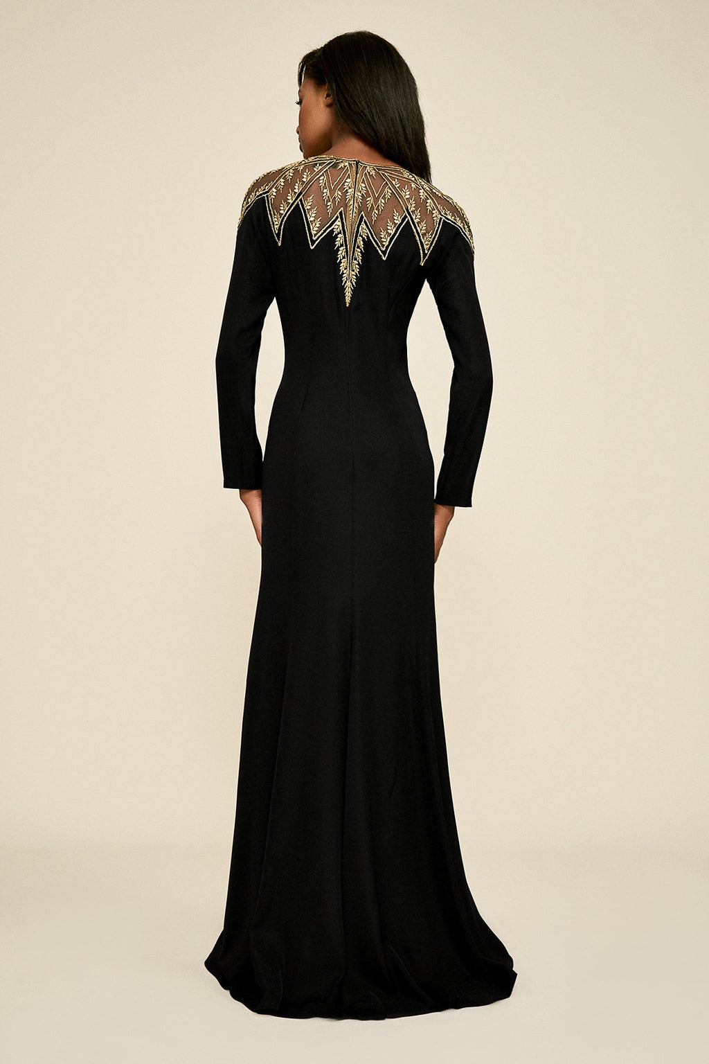 Tadashi Shoji - Stone Metallic Embroidery Gown
