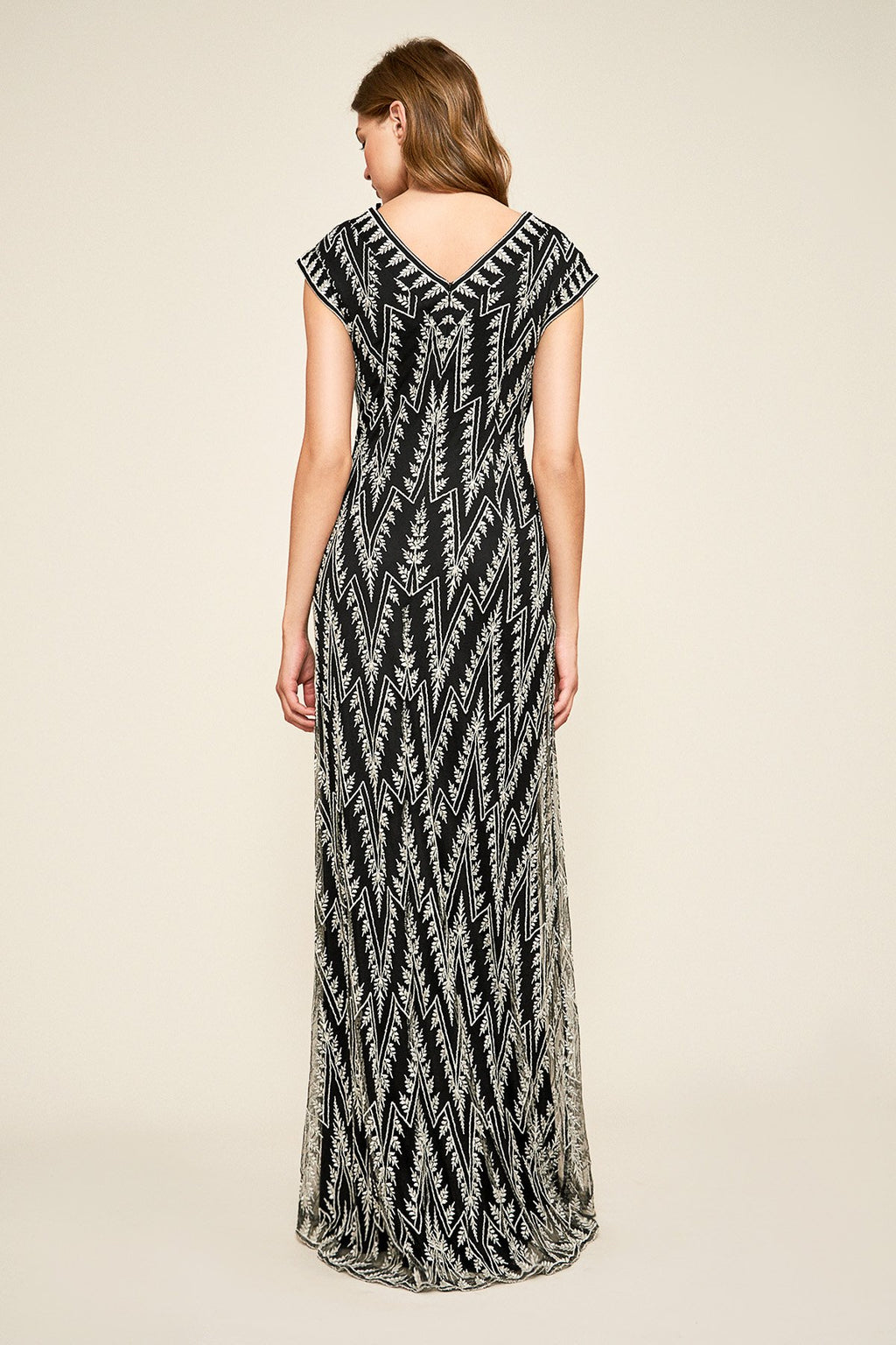 Tadashi Shoji - Ziggy Embroidered Crepe Gown