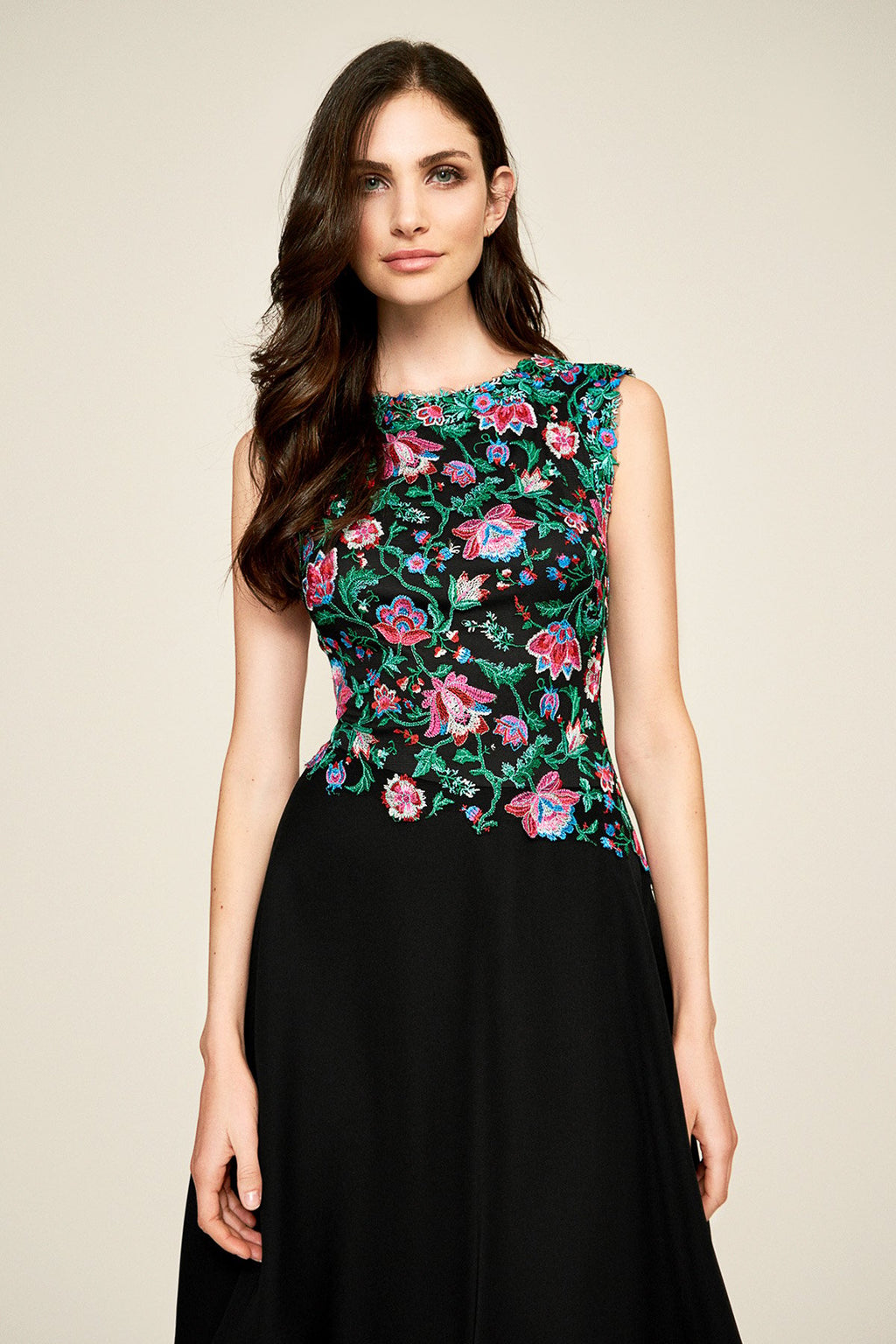 Tadashi Shoji - Jasmine Floral Embroidered Sleeveless Dress