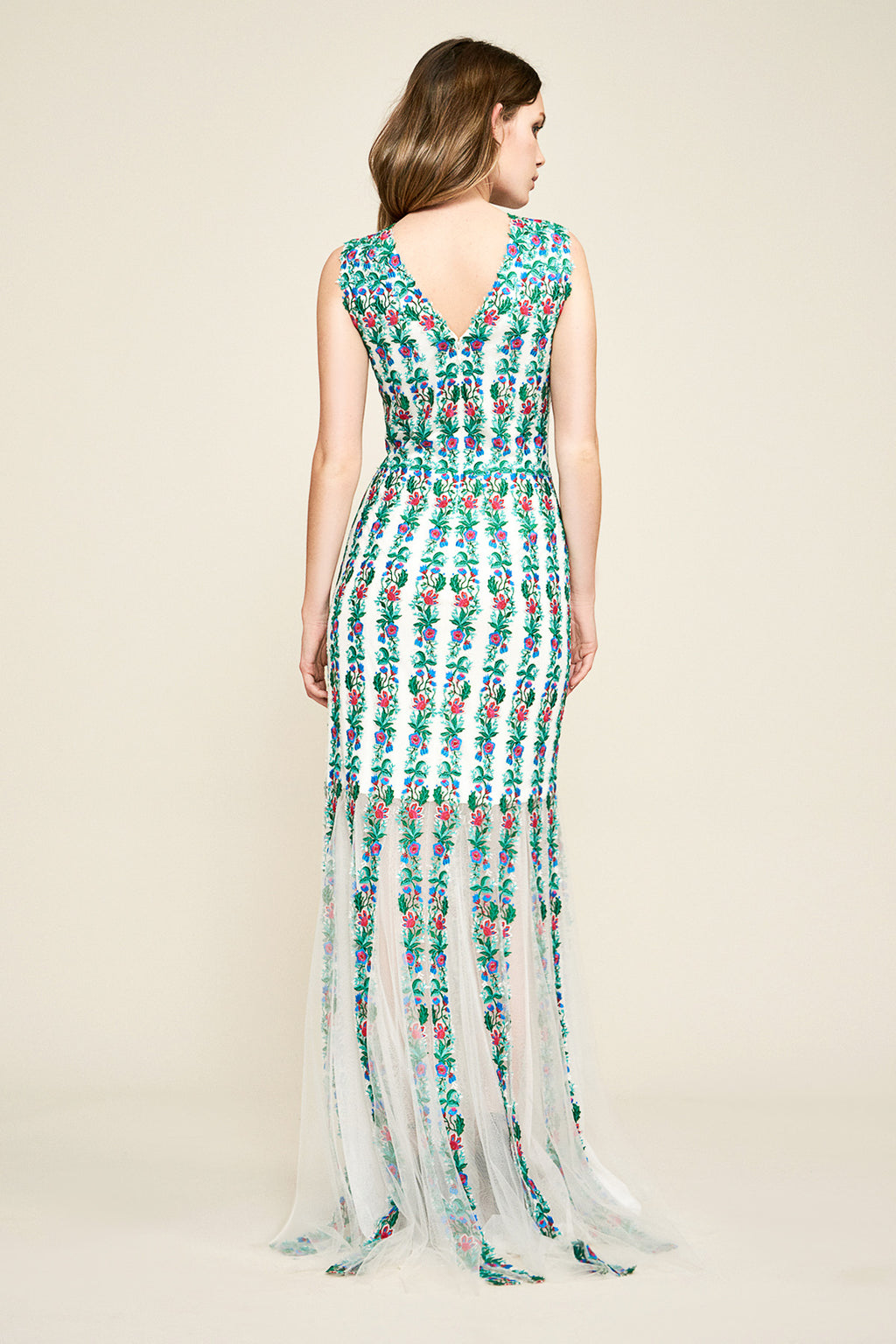 Tadashi Shoji - Tarni Embroidered Tulle Gown