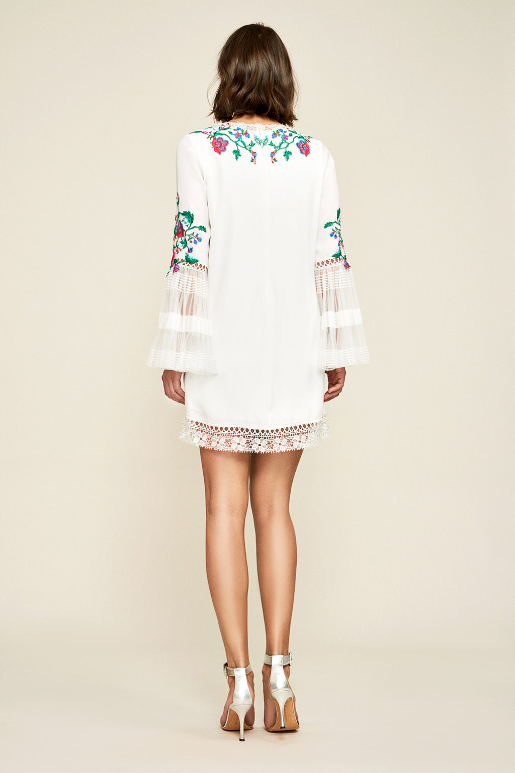 Tadashi Shoji - Koa Floral Embroidered Crepe Dress