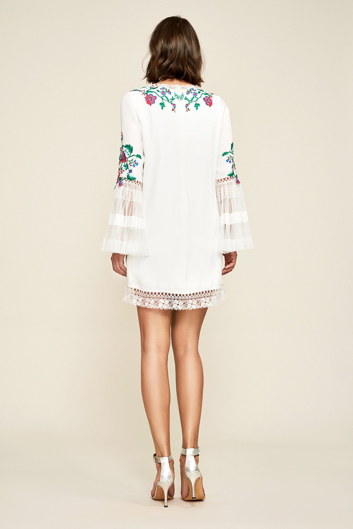 Tadashi Shoji - Koa Floral Embroidered Crepe Dress