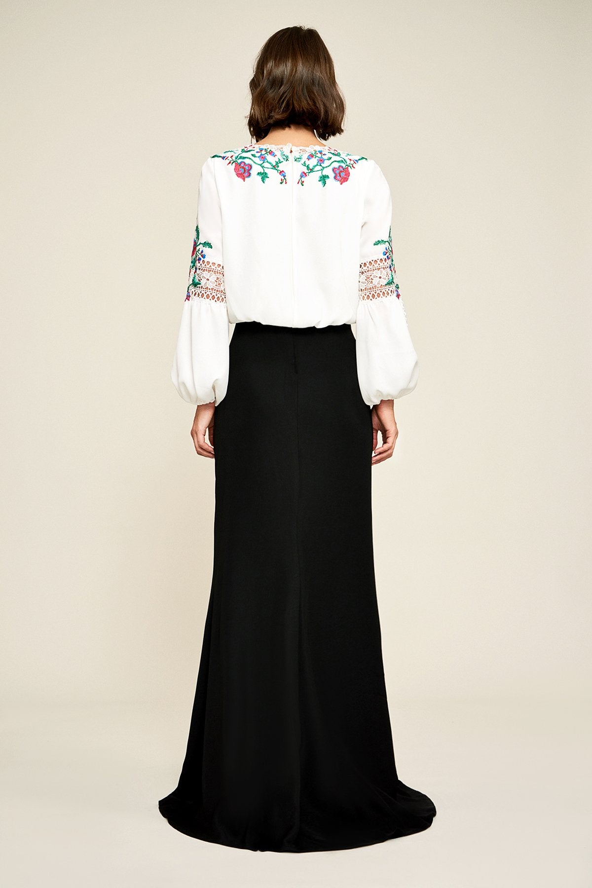 Tadashi Shoji - Hailey Embroidered Crepe Gown