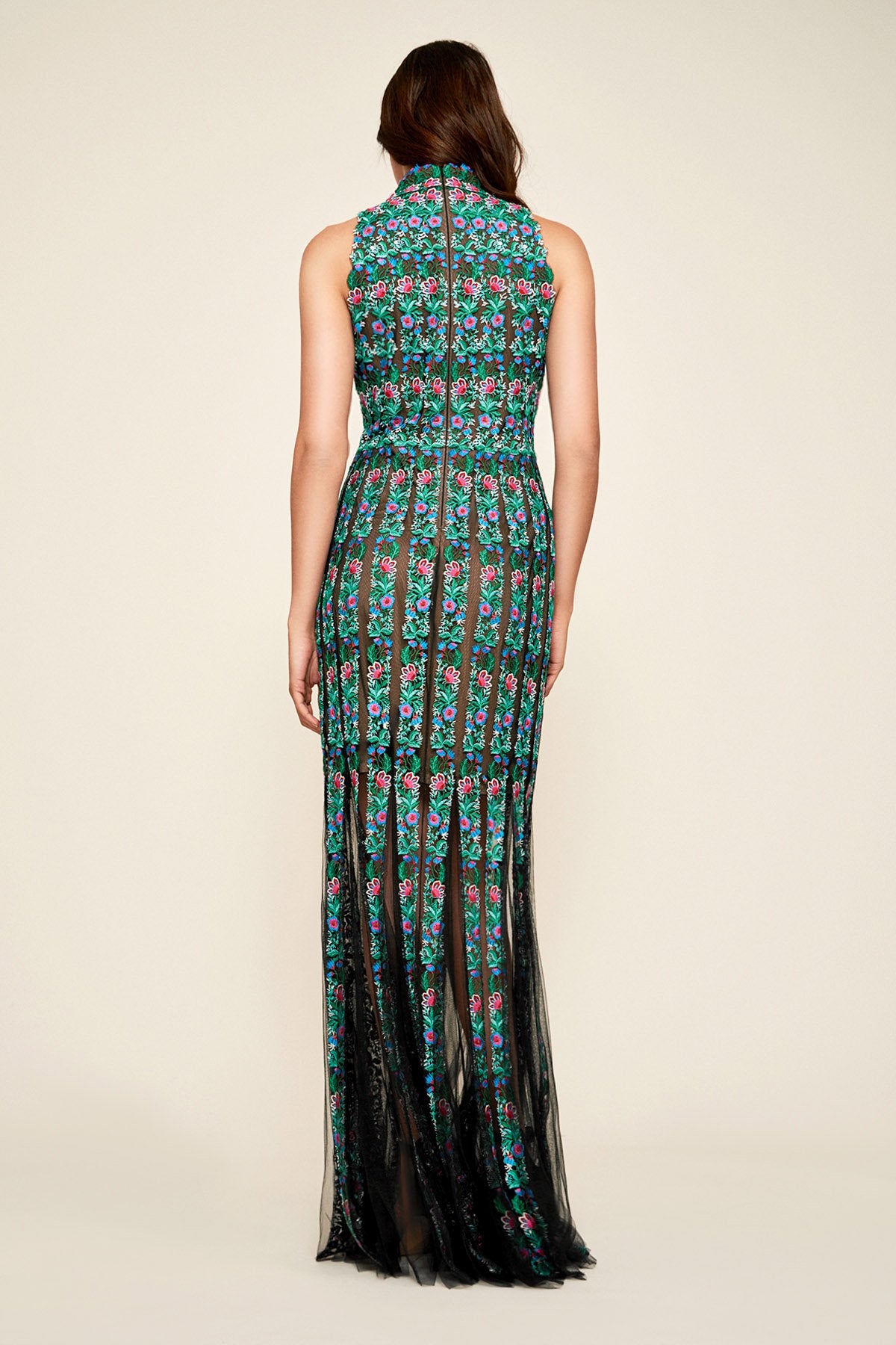 Tadashi Shoji - Reef Embroidered Tulle Gown