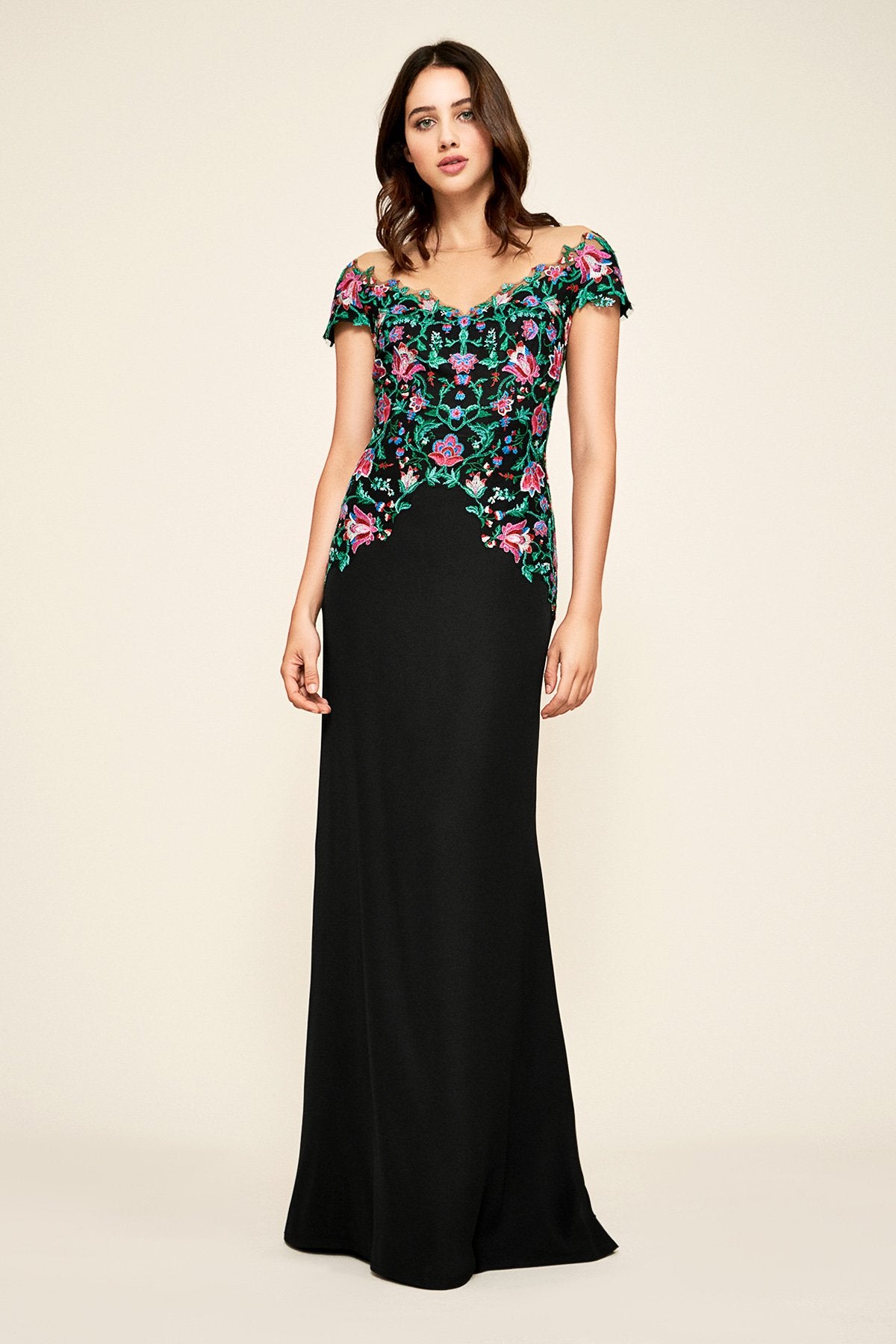 Tadashi Shoji - Holly Floral Embroidered Gown