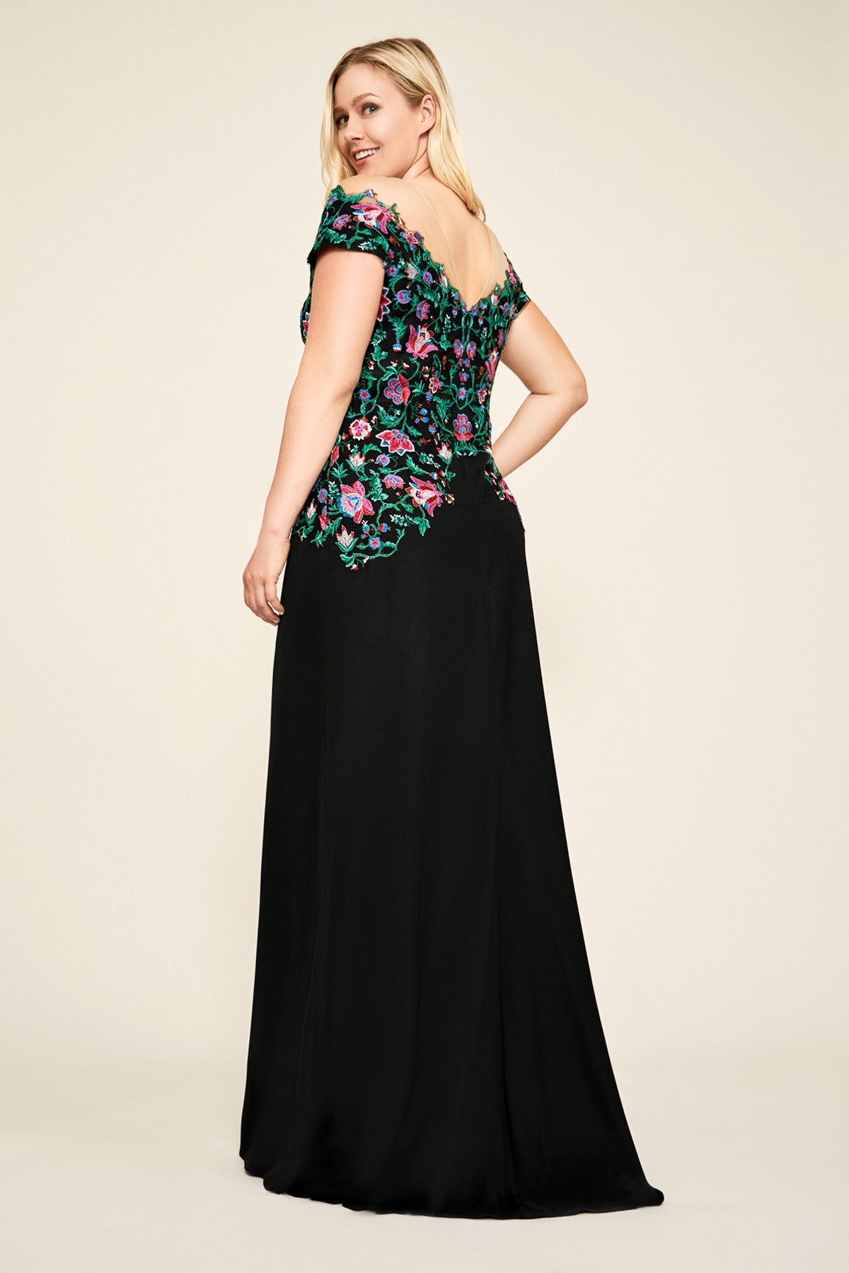 Tadashi Shoji - Holly Floral Embroidered Gown - PLUS SIZE