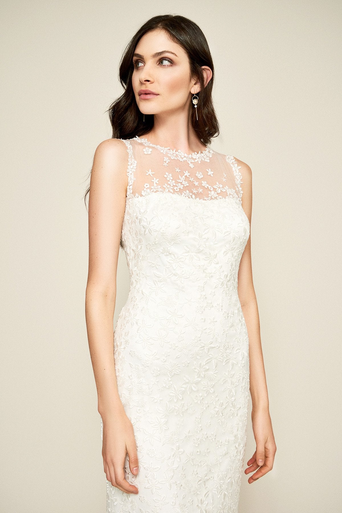 Tadashi Shoji - Dakota Sleeveless Embroidered Lace Gown