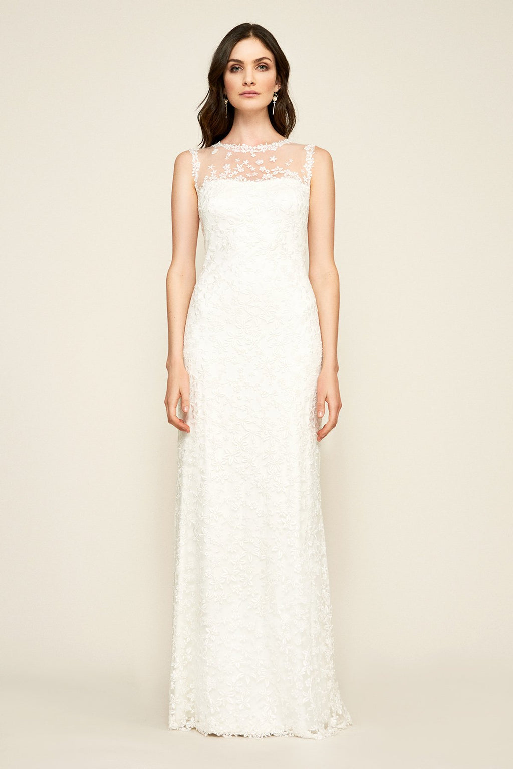 Tadashi Shoji - Dakota Sleeveless Embroidered Lace Gown