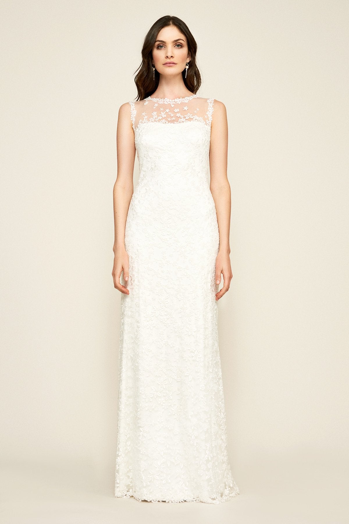 Tadashi Shoji - Dakota Sleeveless Embroidered Lace Gown