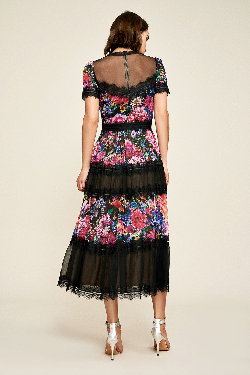 Tadashi Shoji - Ravi Floral Tea-Length Dress