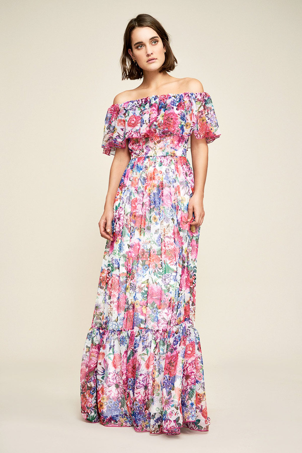 Tadashi Shoji - Paola Floral Print Maxi Dress