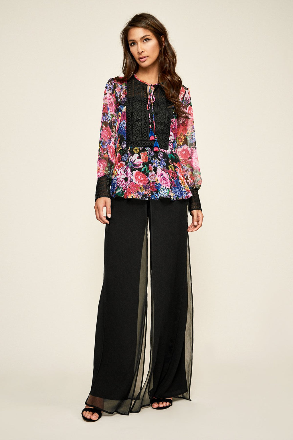 Tadashi Shoji - Gaberira Tie Neck Blouse