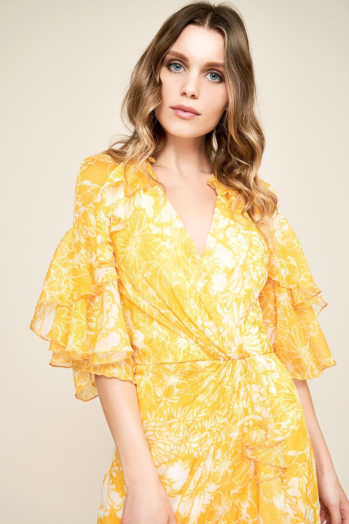 Tadashi Shoji - Knowles Draped Chiffon Gown 