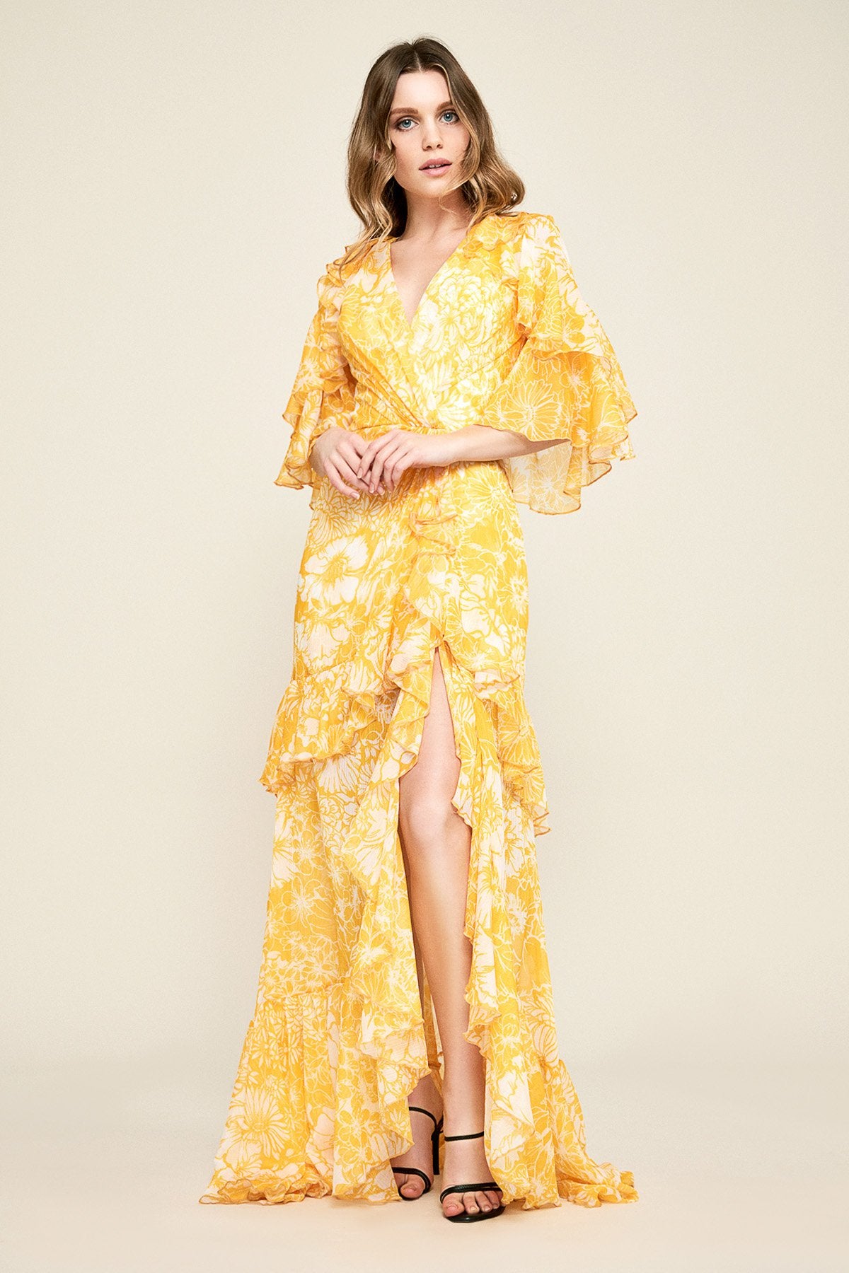 Tadashi Shoji - Knowles Draped Chiffon Gown 