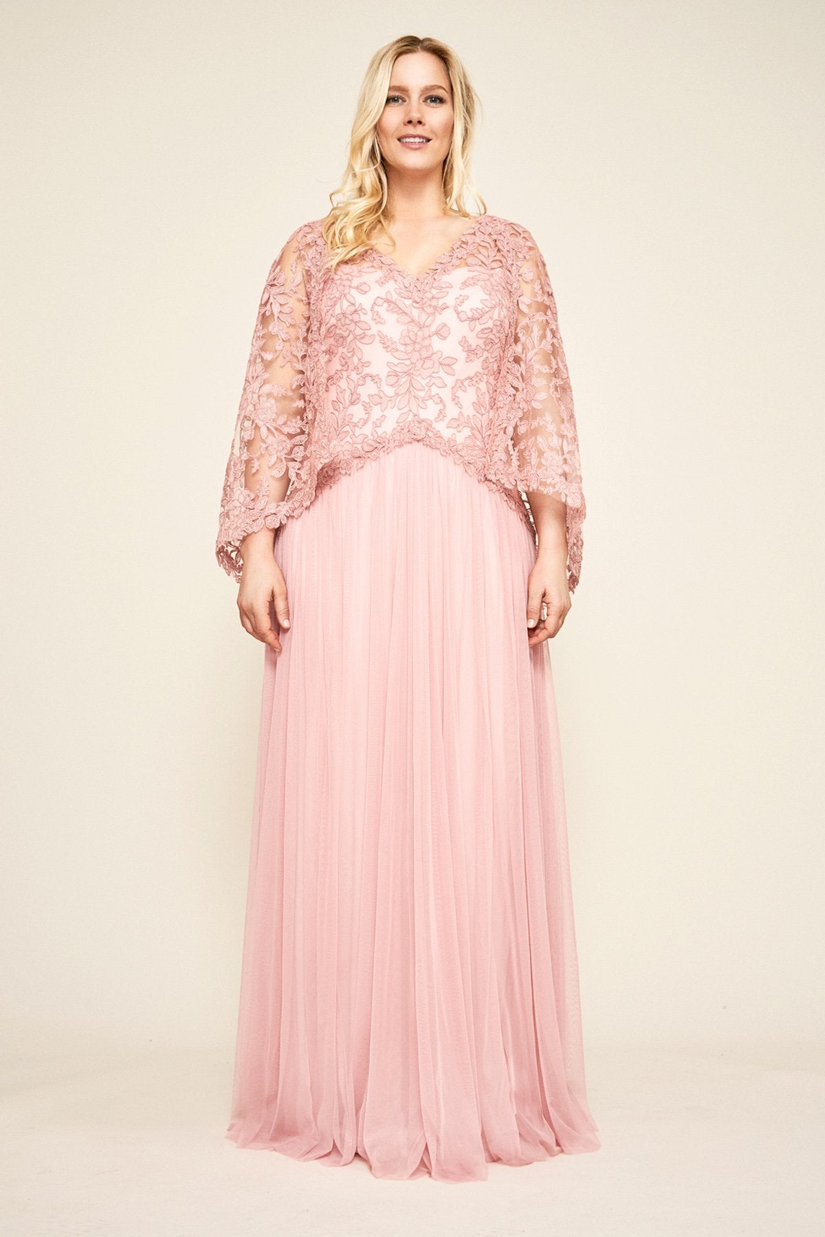 Tadashi Shoji - Cove Tulle Gown - PLUS SIZE