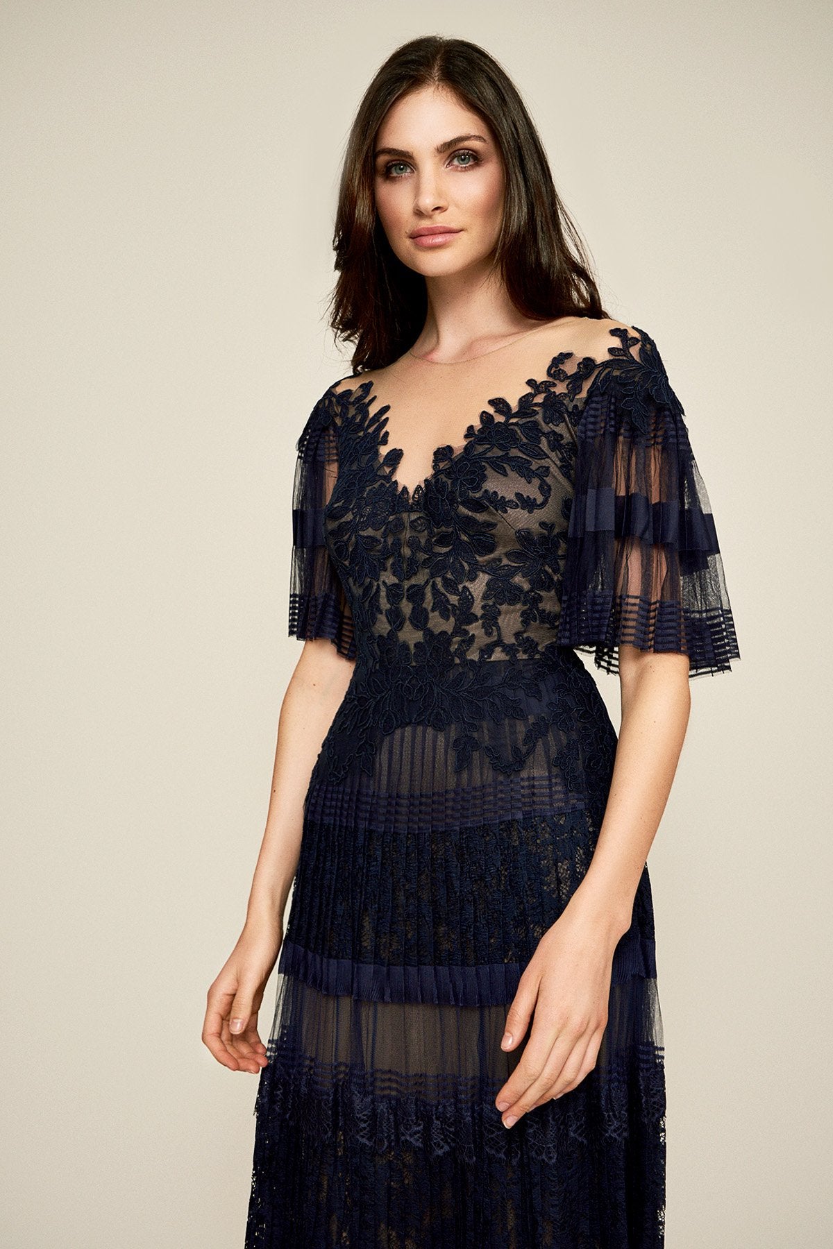 Nevaeh Pleated Gown – Tadashi Shoji Official Online Boutique