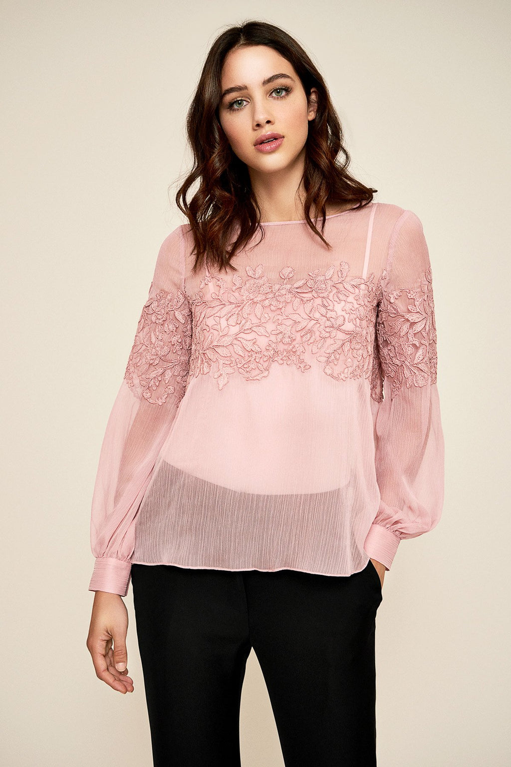 Ezra Crinkle Chiffon Blouse