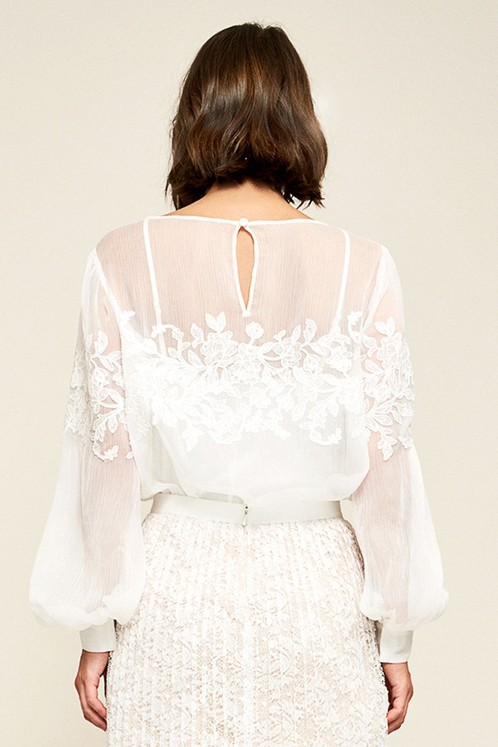 Tadashi Shoji - Ezra Crinkle Chiffon Blouse