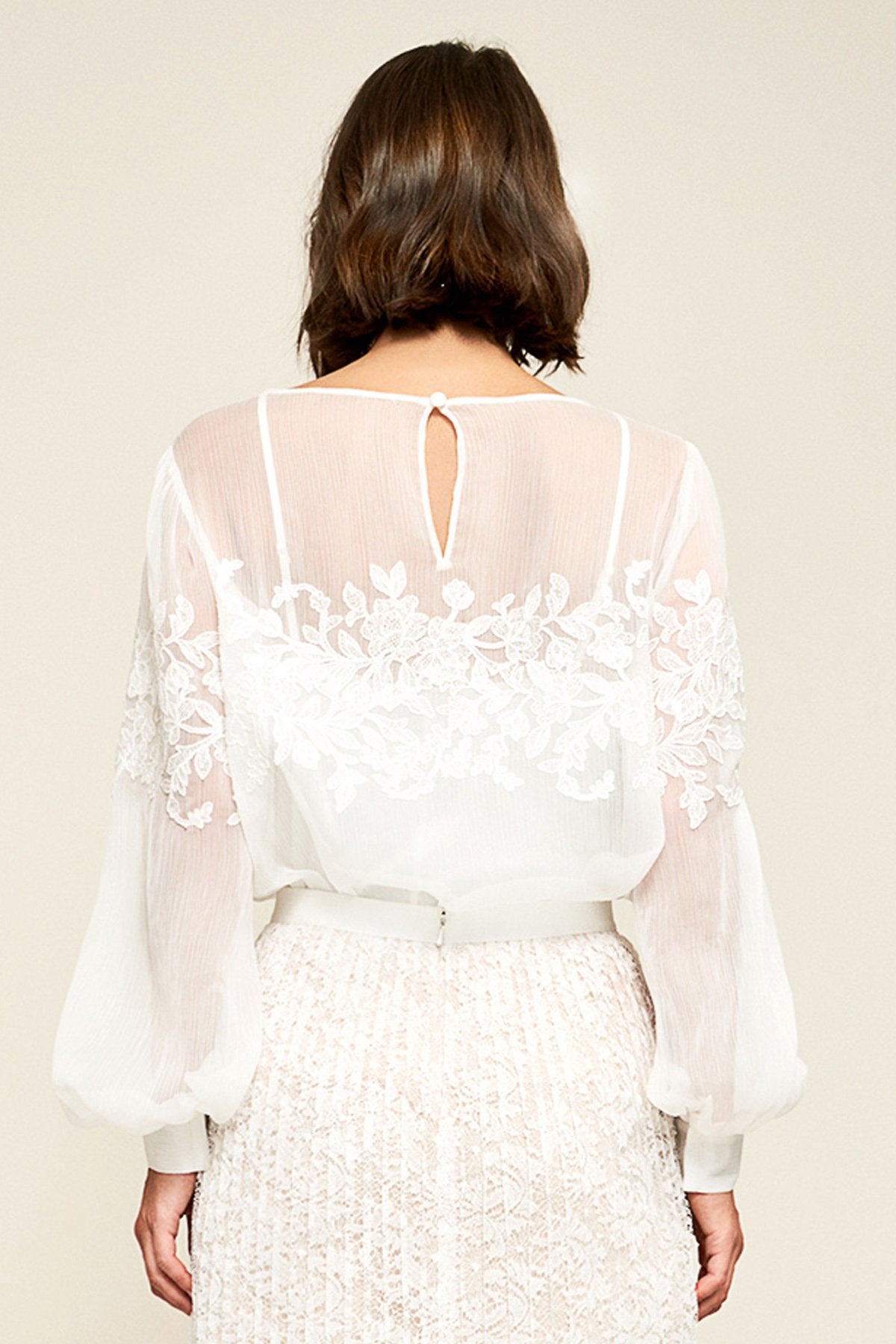 Tadashi Shoji - Ezra Crinkle Chiffon Blouse