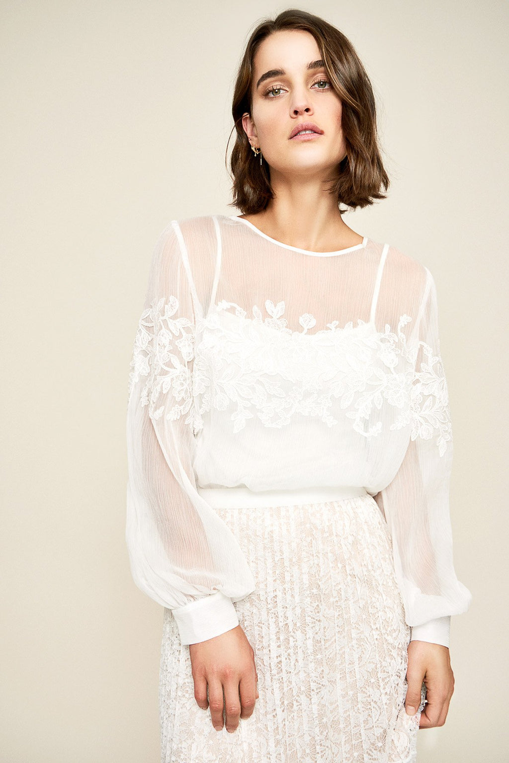Ezra Crinkle Chiffon Blouse