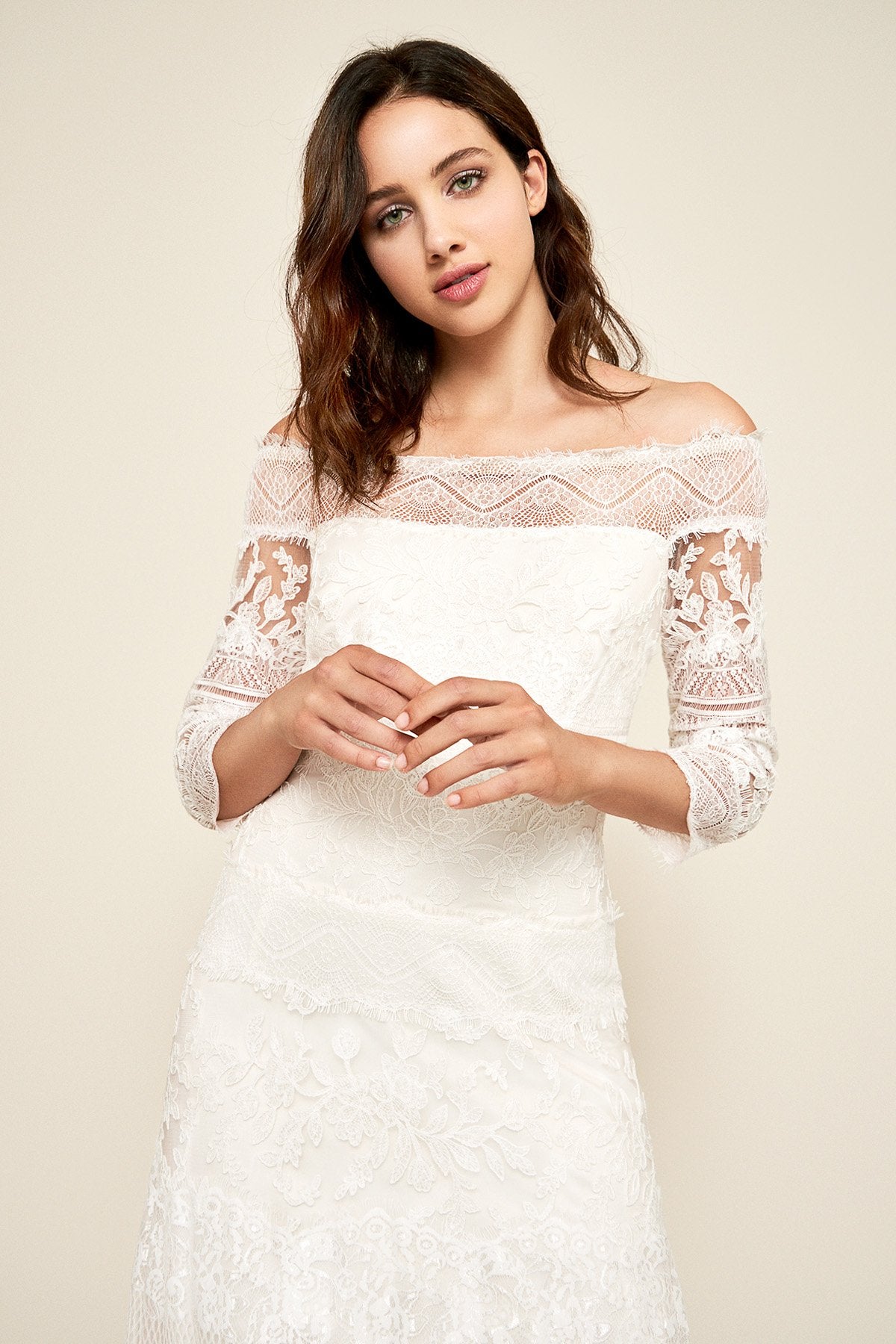 Tadashi Shoji - Raven Off-The-Shoulder Gown