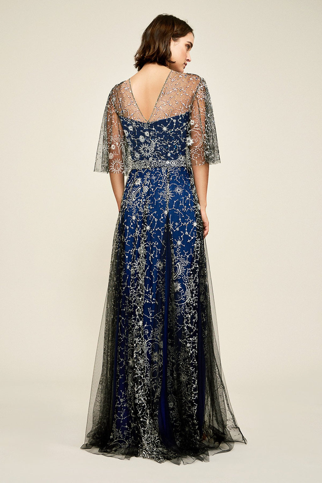 Tadashi Shoji - Neptune Metallic Embroidered Gown