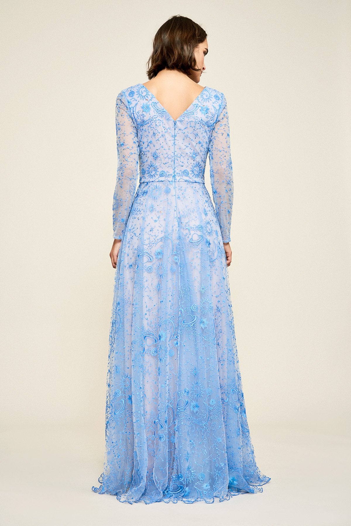 Tadashi Shoji - Apollonia Embroidered Long Sleeve Gown