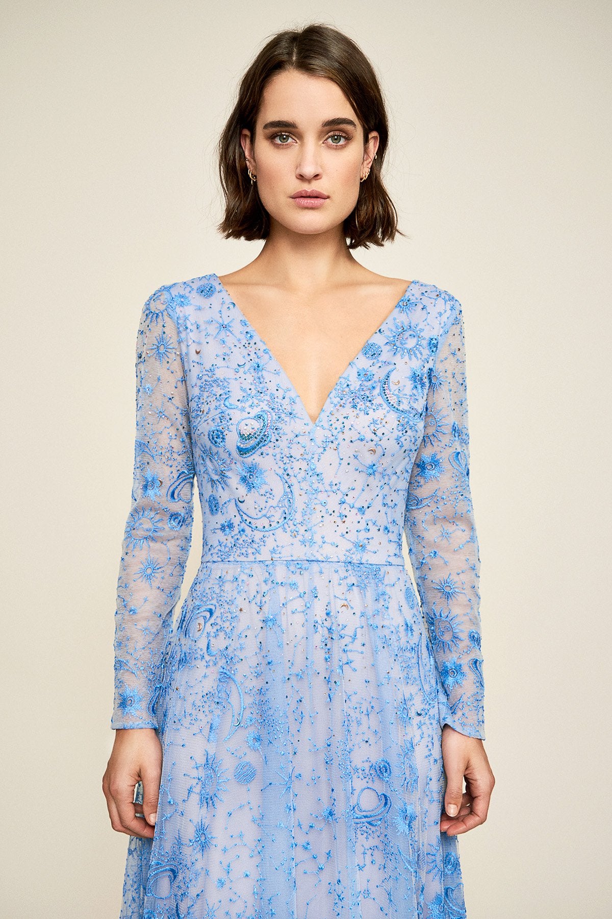 Apollonia Embroidered Long Sleeve Gown – Tadashi Shoji Official