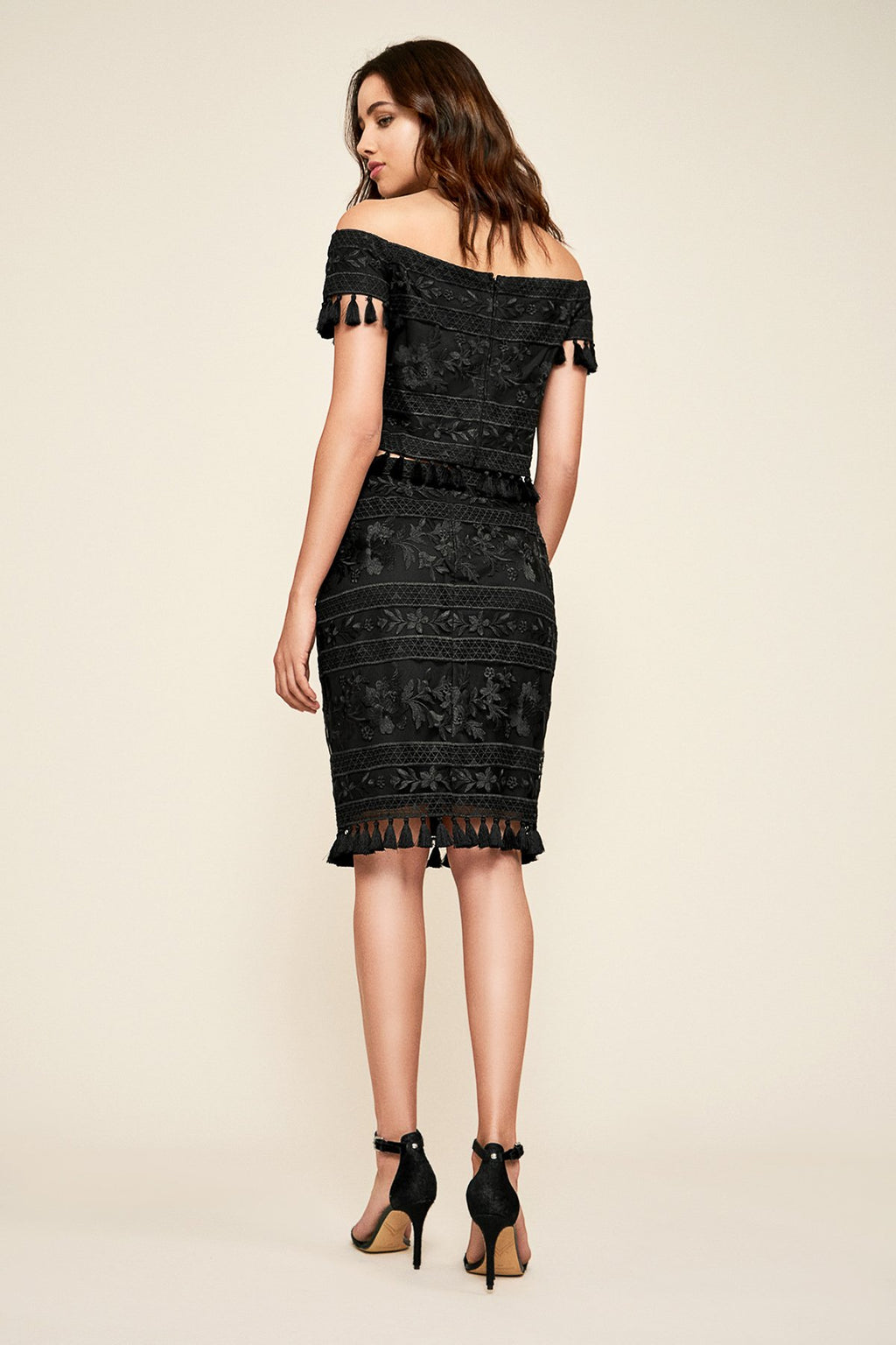 Monyca Embroidered Pencil Skirt