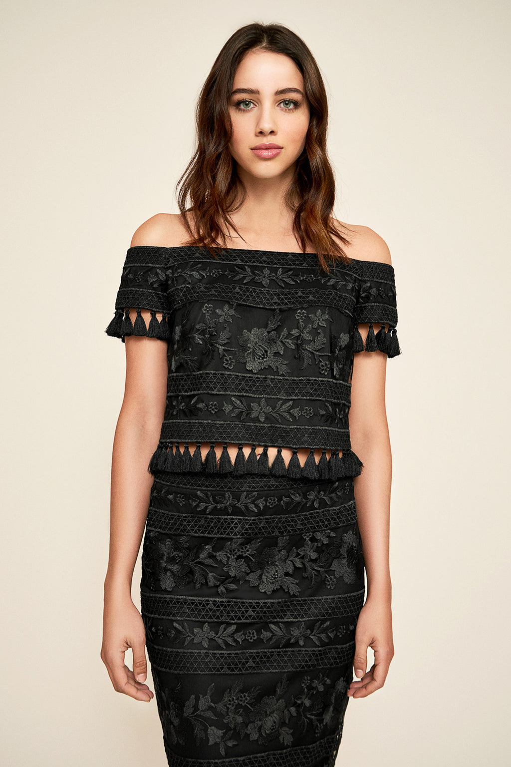 Monyca Embroidered Crop Top