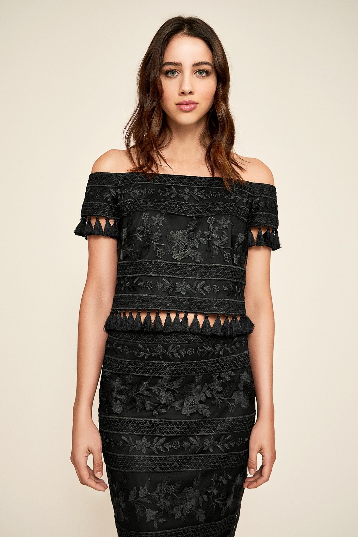 Monyca Embroidered Crop Top