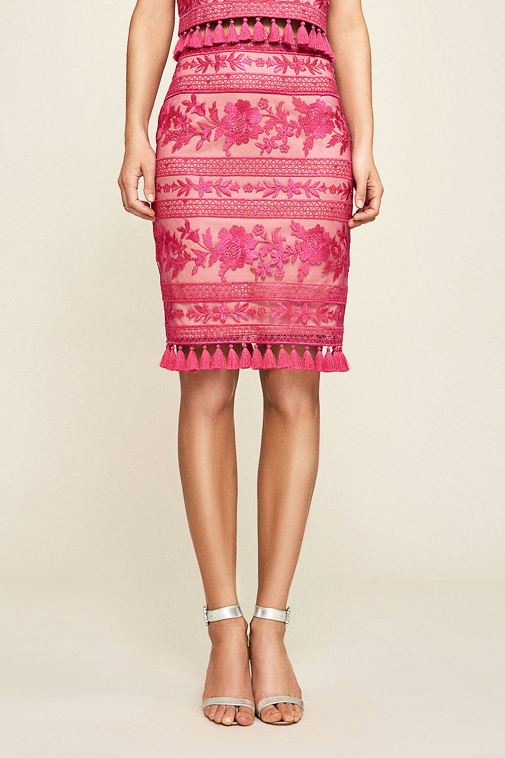 Tadashi Shoji - Monyca Embroidered Pencil Skirt