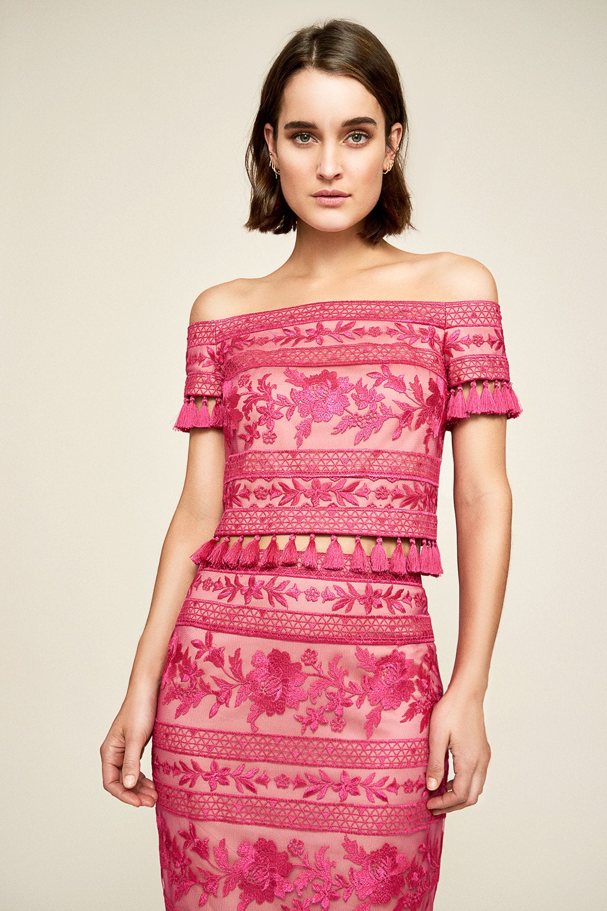 Monyca Embroidered Crop Top