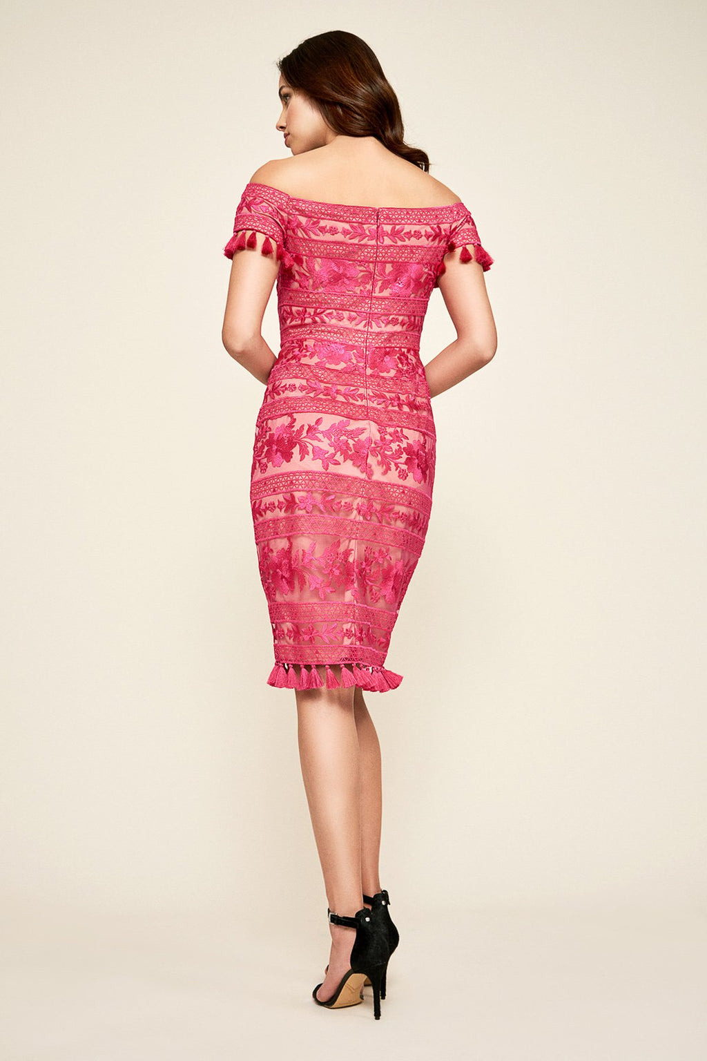 Tadashi Shoji - Roxy Off-The-Shoulder Tassel Dress