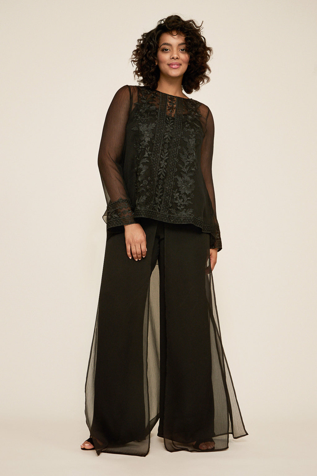 Tadashi Shoji - Eliana Chiffon Blouse - PLUS SIZE