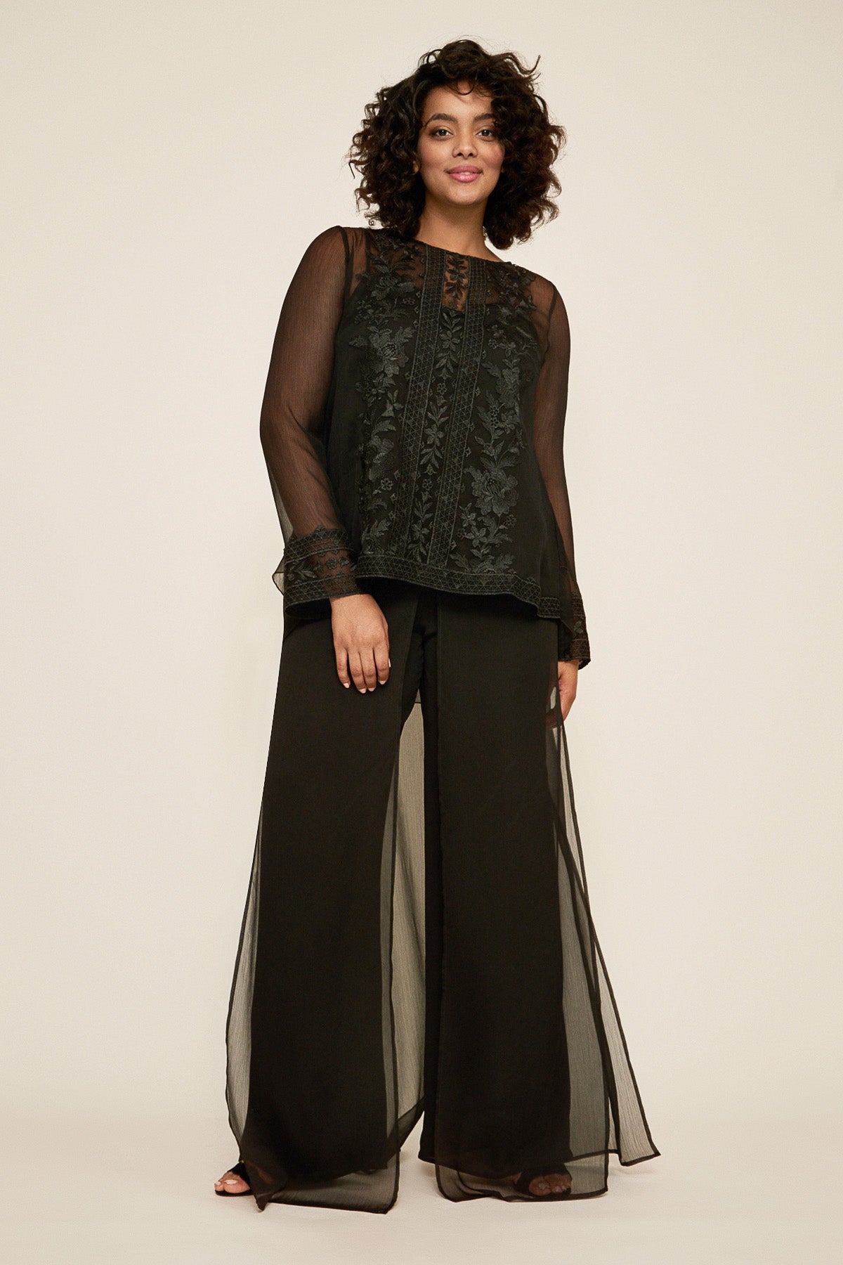 Tadashi Shoji - Eliana Chiffon Blouse - PLUS SIZE