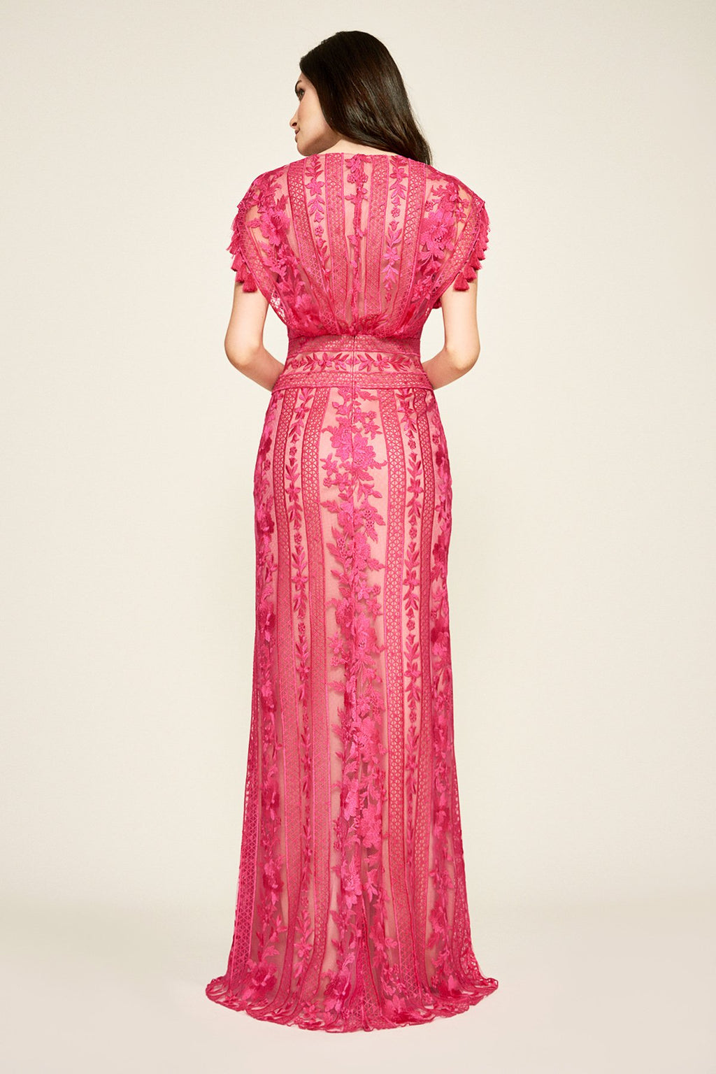 Tadashi Shoji - Brooklyn Embroidered Tassel Gown