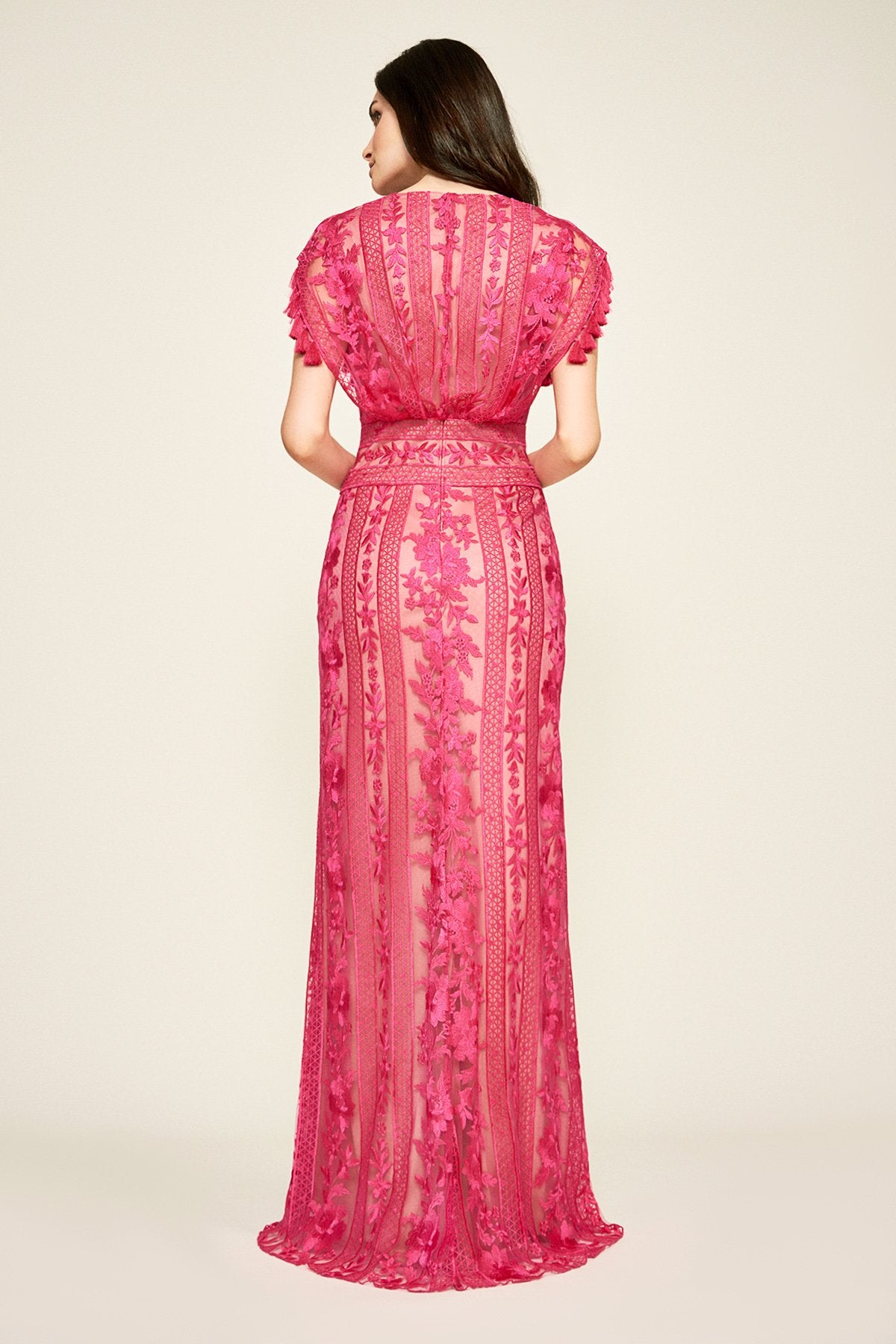 Tadashi Shoji - Brooklyn Embroidered Tassel Gown