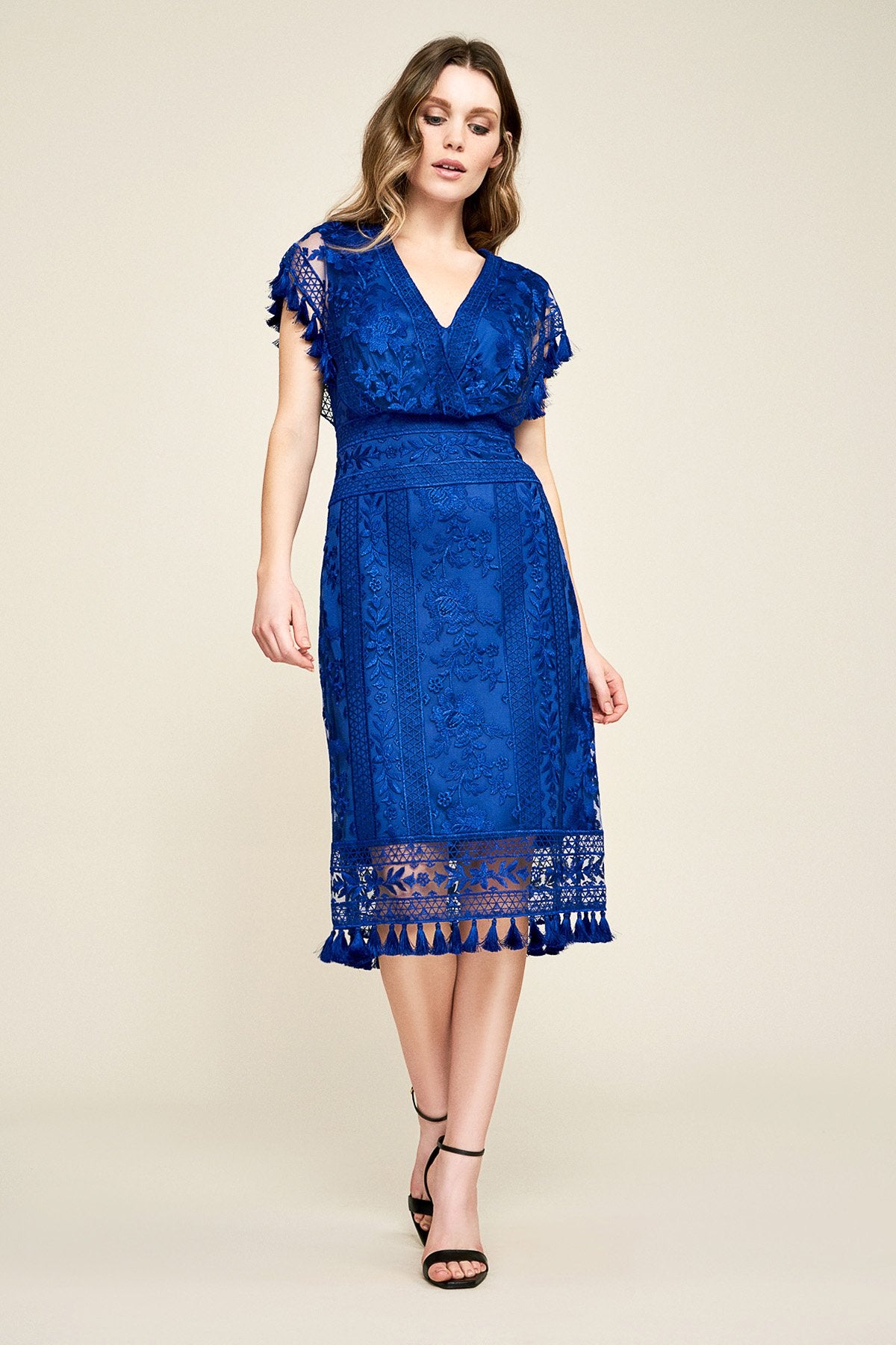 Tadashi Shoji - Brooklyn Embroidered Tassel Dress