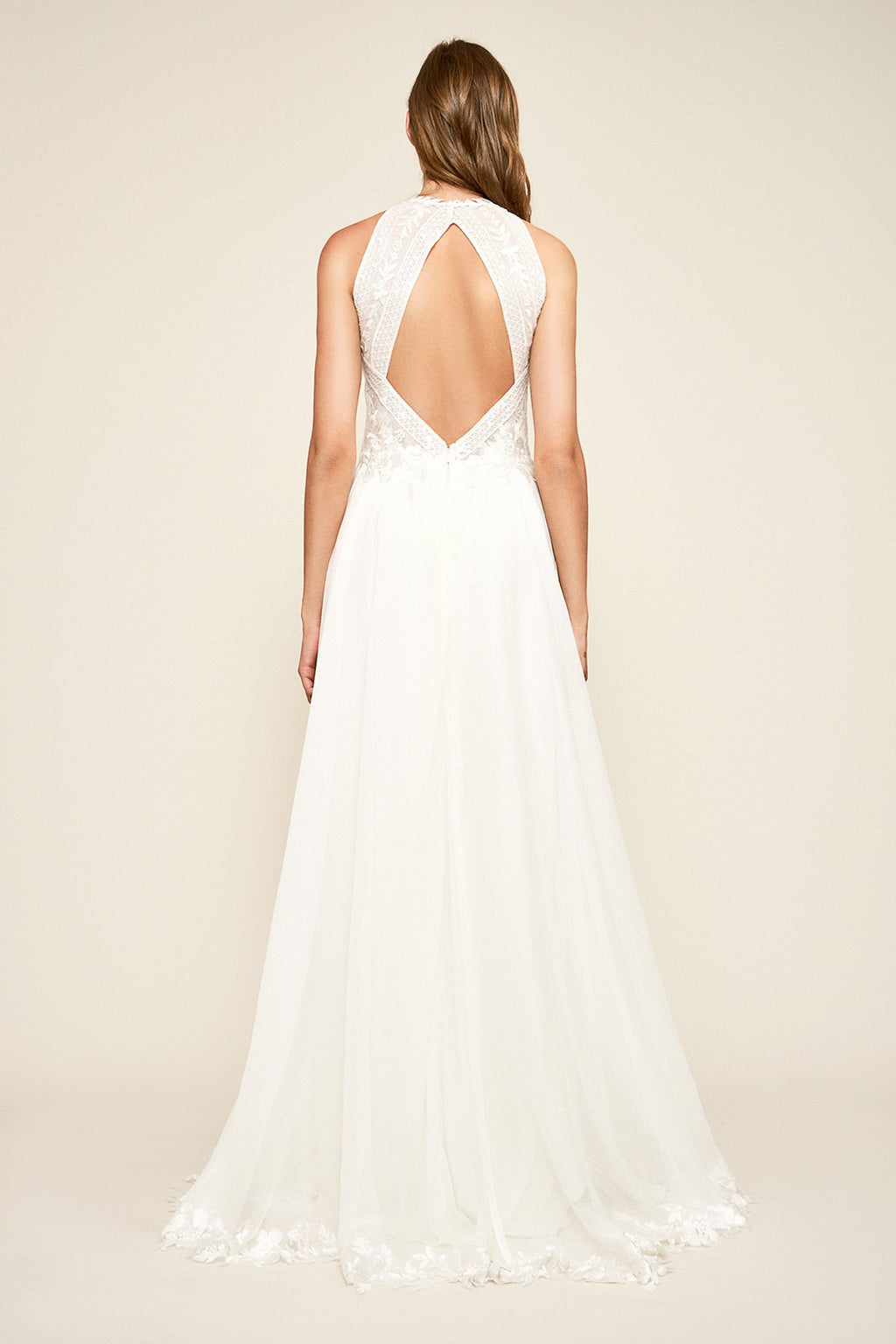 Tadashi Shoji - Tucson Halter Open-Back Gown