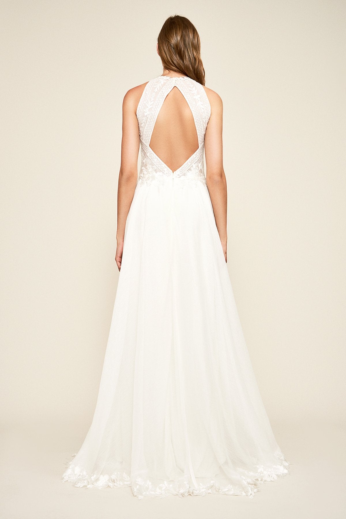 Tadashi Shoji - Tucson Halter Open-Back Gown
