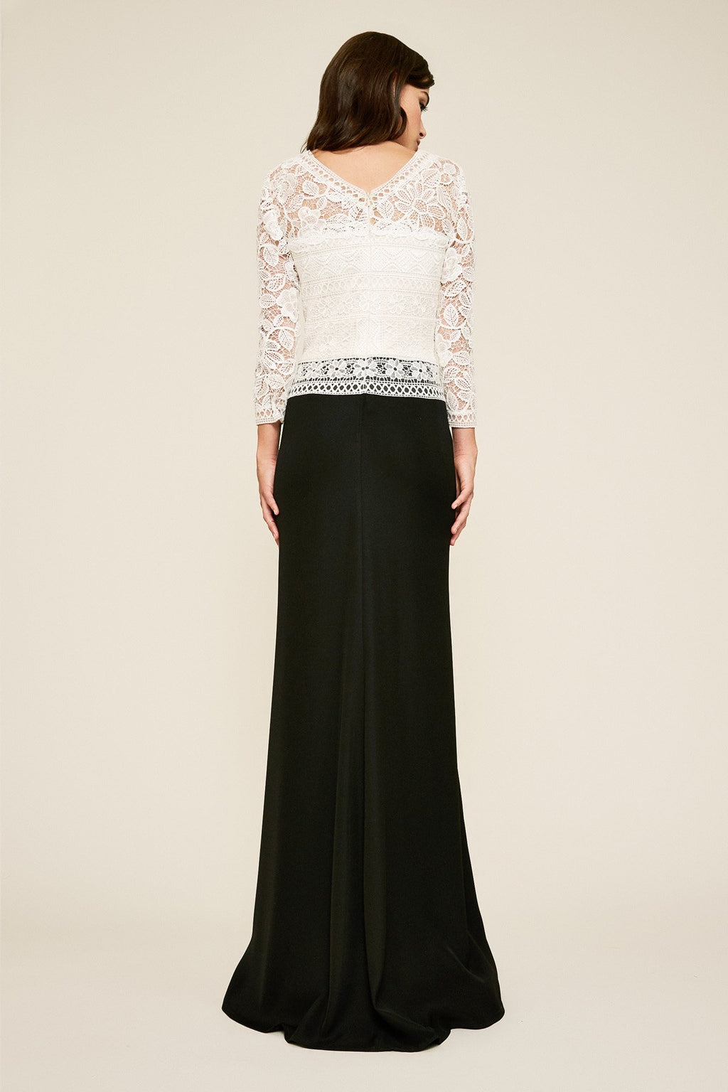 Tadashi Shoji - Emily Crochet Crepe Gown