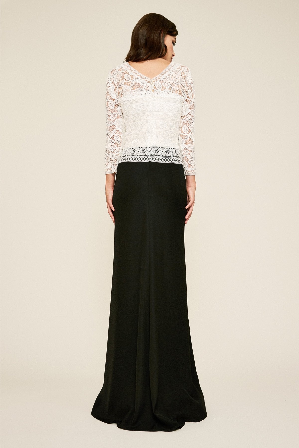 Tadashi Shoji - Emily Crochet Crepe Gown