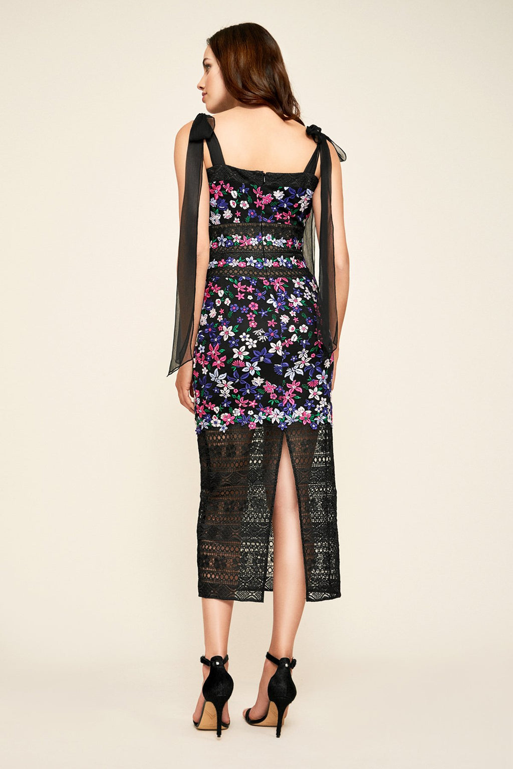 Tadashi Shoji - Fletcher Embroidered Mid-Length Dress