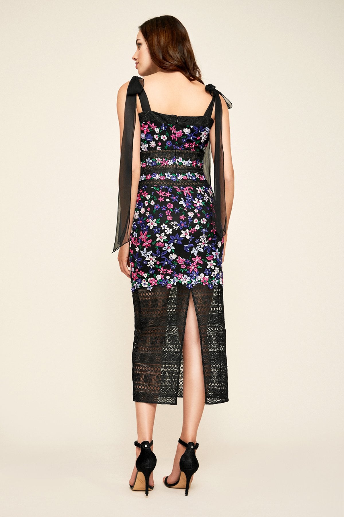 Tadashi Shoji - Fletcher Embroidered Mid-Length Dress