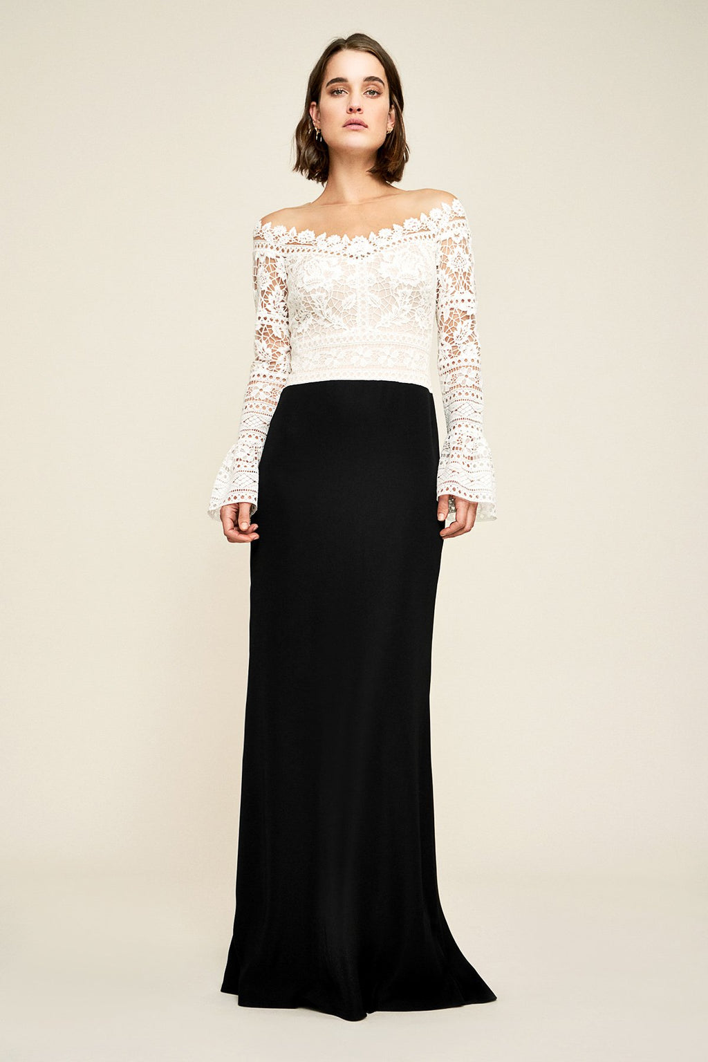 Tadashi Shoji - Idalia Crochet Bodice Gown