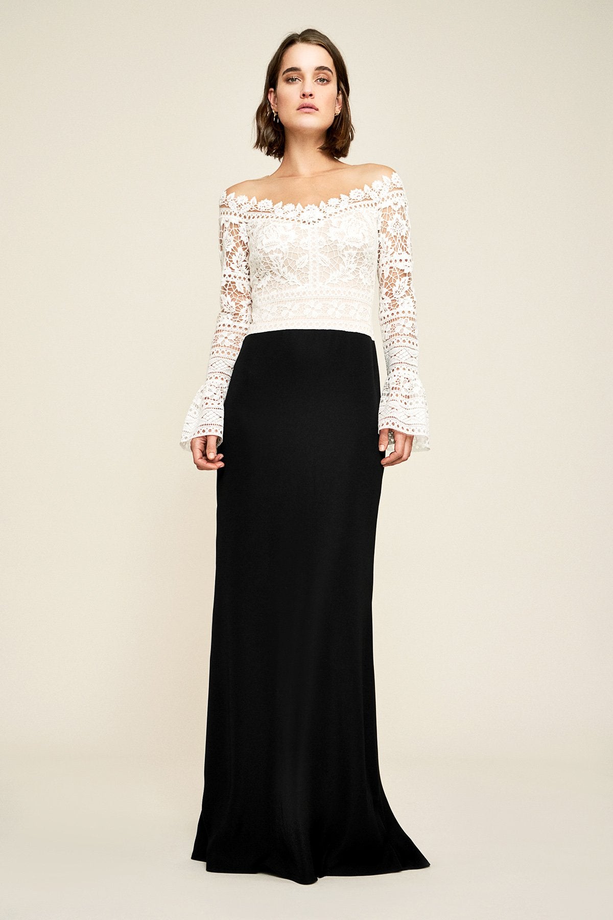 Tadashi Shoji - Idalia Crochet Bodice Gown
