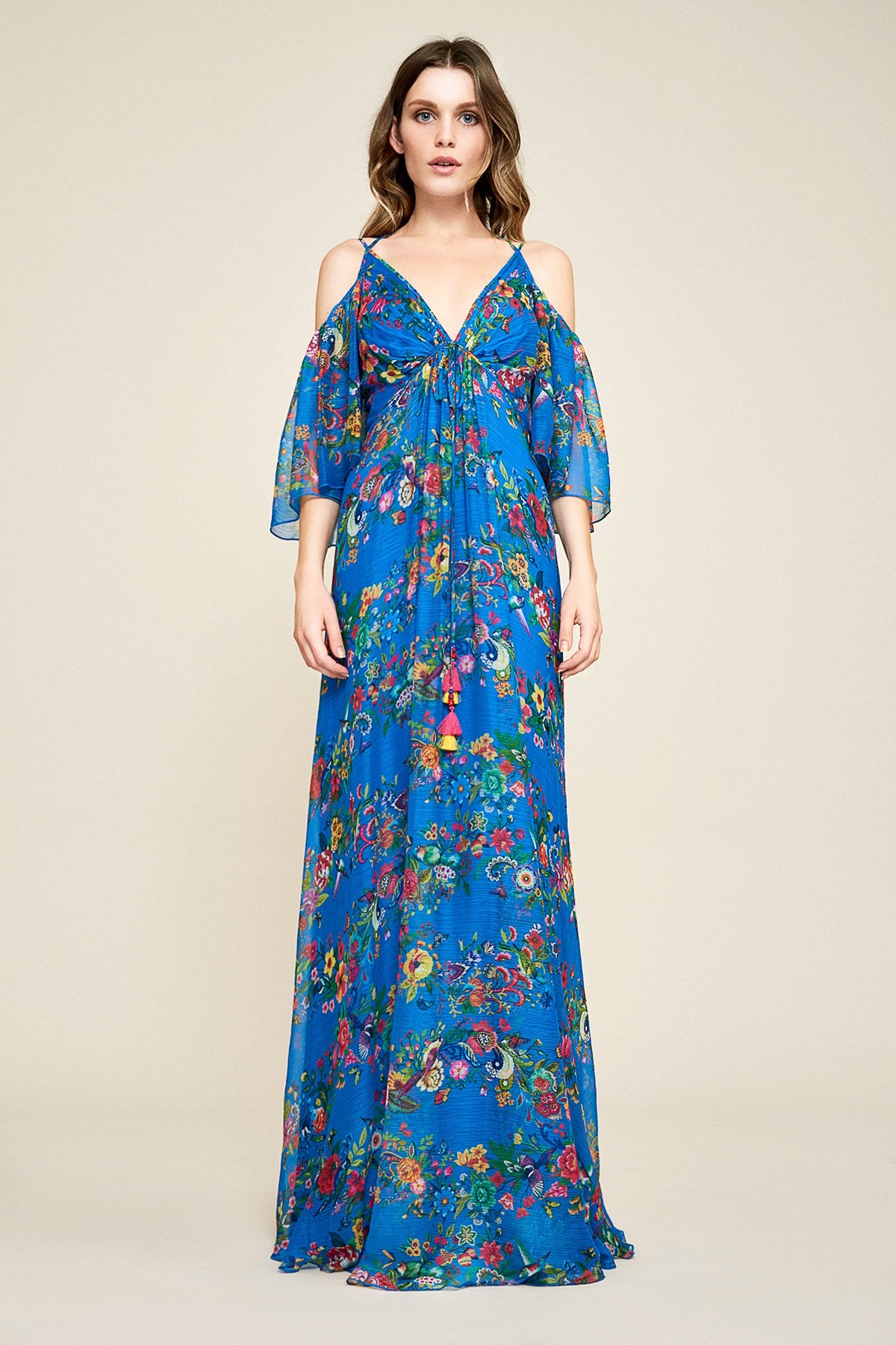 Tadashi Shoji - Solana Crinkle Chiffon Gown